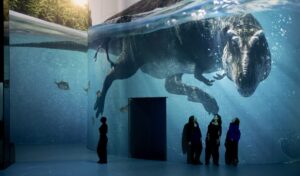 V Hamburku se rozjíždí dinosauří představení – nové spektakulární vystoupení v HafenCity