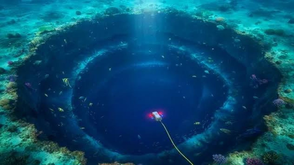 Nově objevená nejhlubší modrá díra na světě v Mexiku