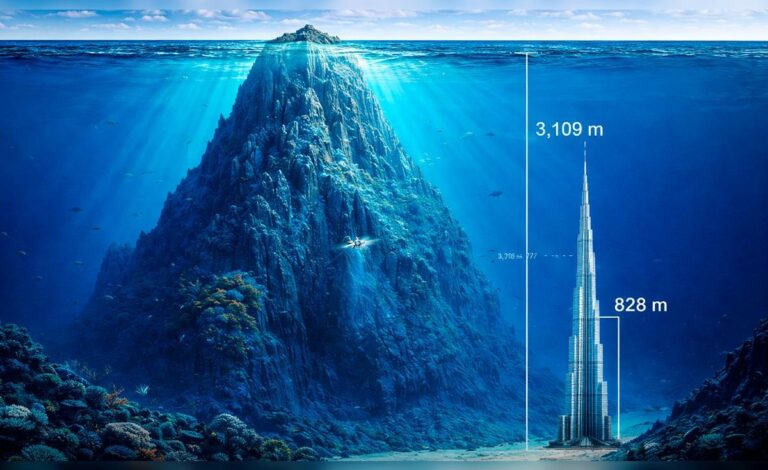 Podmořská hora objevená vědci, která překonává výšku nejvyššího mrakodrapu na světě o více než 2 000 metrů