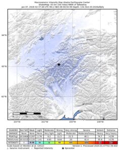 Seizmická aktivita v oblasti Denali a její geologické souvislosti