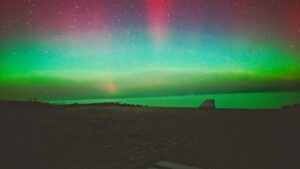Silné geomagnetické bouře a polární záře v Dánsku